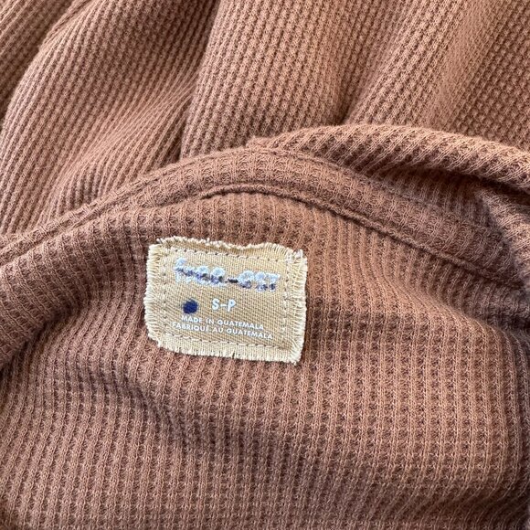 Free People Thermal Hooded Funnel Midi Dress Brown Small - Picture 7 of 13